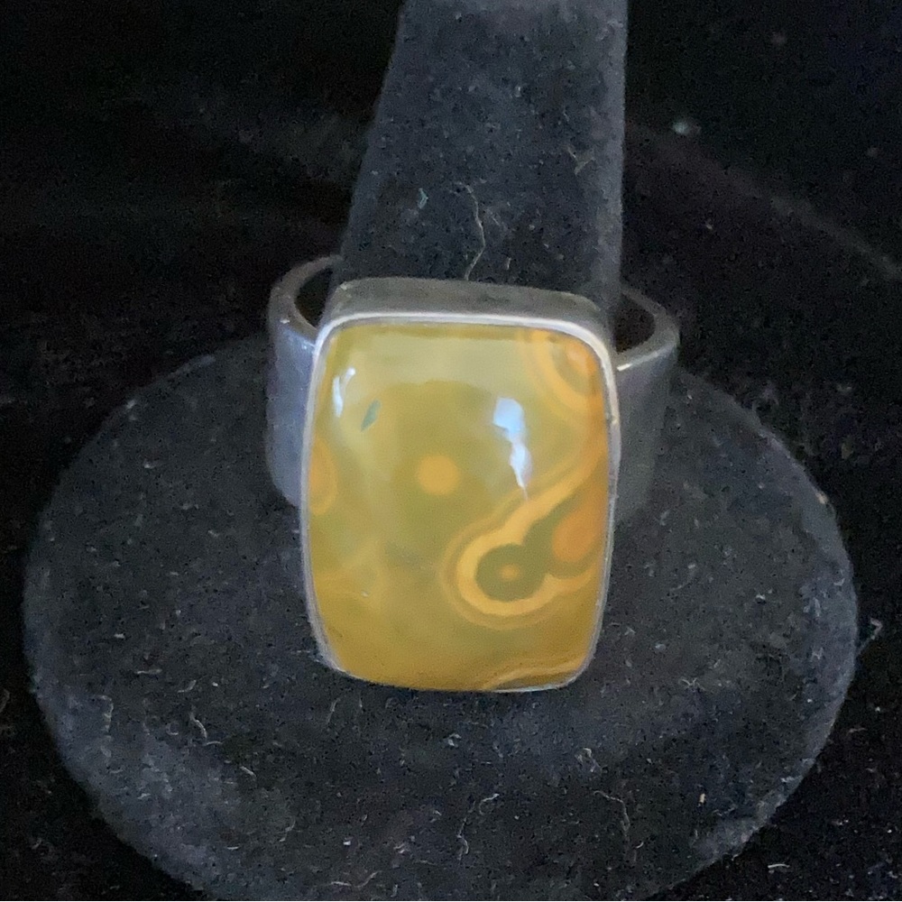 Jasper and Silver Ring